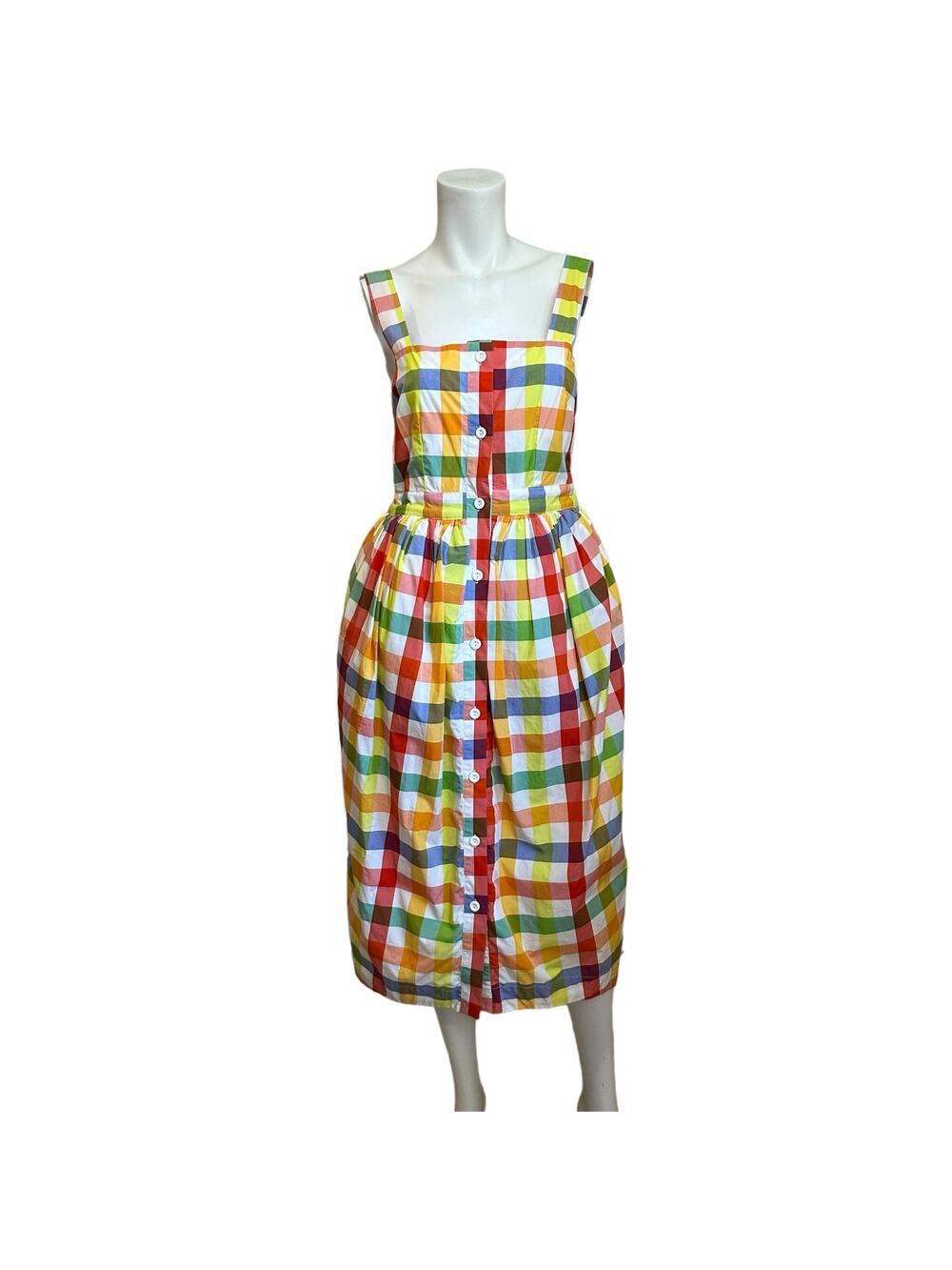 Christopher John Rogers for Target Multicolored Plaid Tank Summer Dress sz 6 - Picture 1 of 13